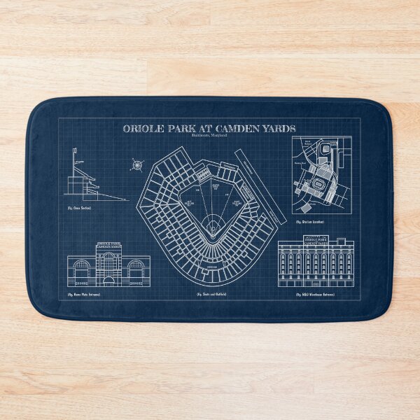 Item preview, Oriole Park At Camden Yards (Navy Blueprint) designed and sold by BGALAXY.