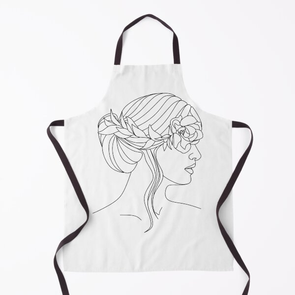 Item preview, Continuous Line Drawing Floral Updo | Simple Nature Aesthetic designed and sold by ZentroShop.