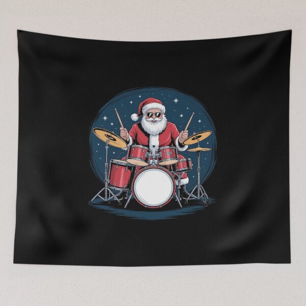 Item preview, Rock'n Roll Santa Claus for Drummer Boys and Girls designed and sold by VasilisLamArt.
