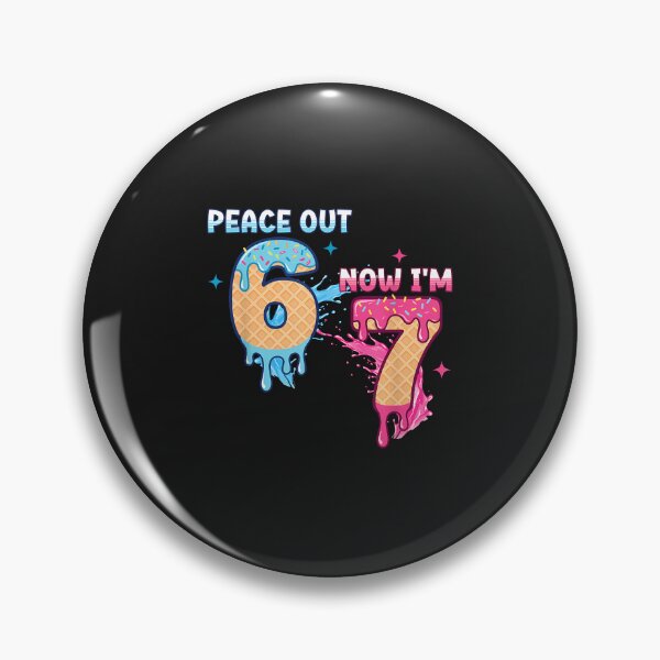 Item preview, Peace Out 6 Now I'M 7 Ice Cream Drip 7Th Birthday 67 Meme designed and sold by diyoor.