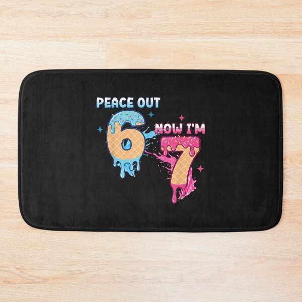 Item preview, Peace Out 6 Now I'M 7 Ice Cream Drip 7Th Birthday 67 Meme designed and sold by diyoor.