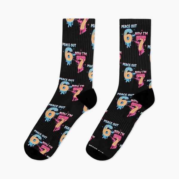 Item preview, Peace Out 6 Now I'M 7 Ice Cream Drip 7Th Birthday 67 Meme designed and sold by diyoor.