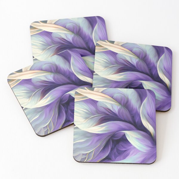 Item preview, Purple-Lilac And Pastel Aqua Floral Swirls Abstract designed and sold by DEC02.