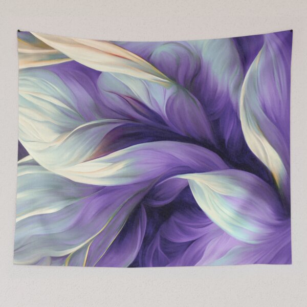 Item preview, Purple-Lilac And Pastel Aqua Floral Swirls Abstract designed and sold by DEC02.