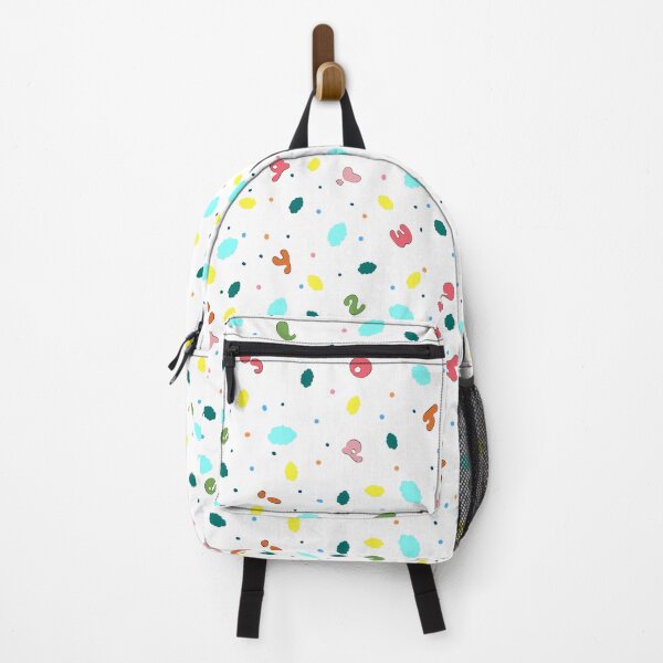 Item preview, playful cartoon-style letter shapes scattered among colorful dots and abstract blobs designed and sold by LSKY Art.