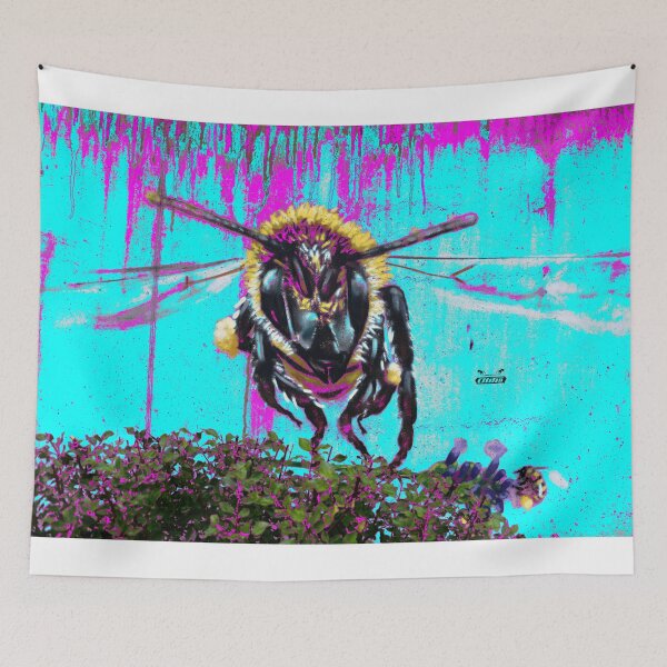 Item preview, Street art honeybee – Flying & Powerful / Swiss Artwork Photography designed and sold by Raphael Wolf.