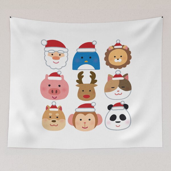 Item preview, Animals in Santa Hats – Cute Animated Illustration designed and sold by iamKRUK.