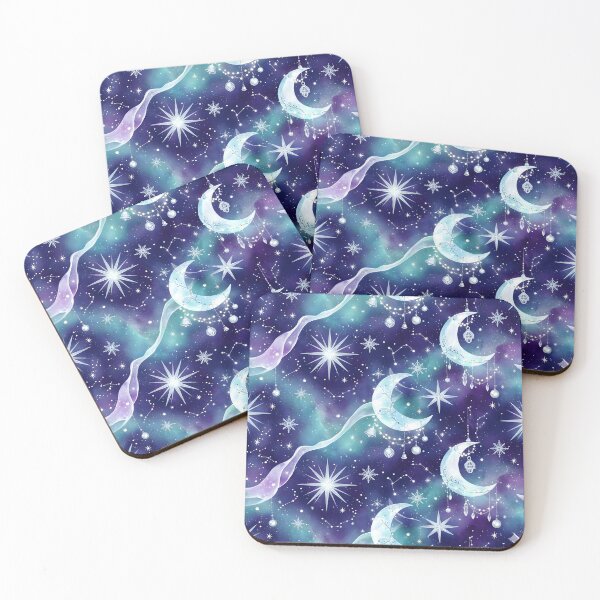 Item preview, Celestial Christmas Night – Moon & Stars Holiday designed and sold by Chaotic Neutral.