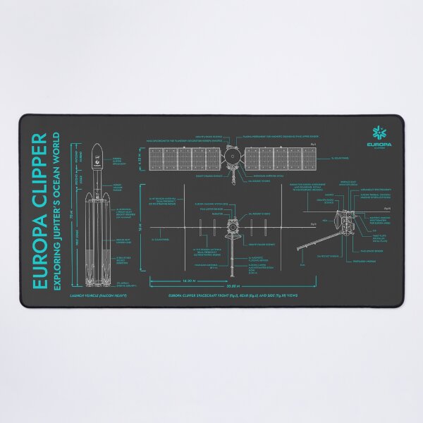 Item preview, Europa Clipper Mission (Grey and Turquoise Blueprint) designed and sold by BGALAXY.