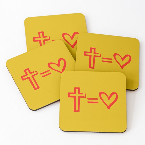 Item preview, God is love symbol, cross equals heart, Christian merch design, creative logo designed and sold by Koltukovs.