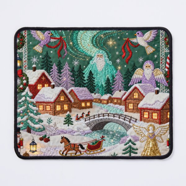 Item preview, Romanian Folk Christmas Village Embroidery designed and sold by Maximilianos.