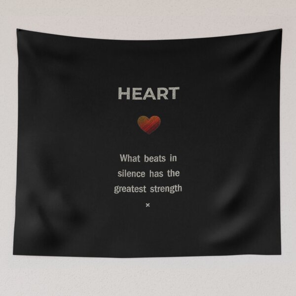 Item preview, HEART, What beats in silence has the greatest strength, What Beats in Silence, Inner Strength Awakens in Silence, Heart Energy – Quiet Power, Silent Beat Greatest Strength designed and sold by CrisMor-Art.