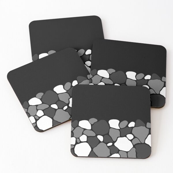 Item preview, Calm Gray & Graphite Stones — Abstract Graphic Rock Art designed and sold by InFrameVision.