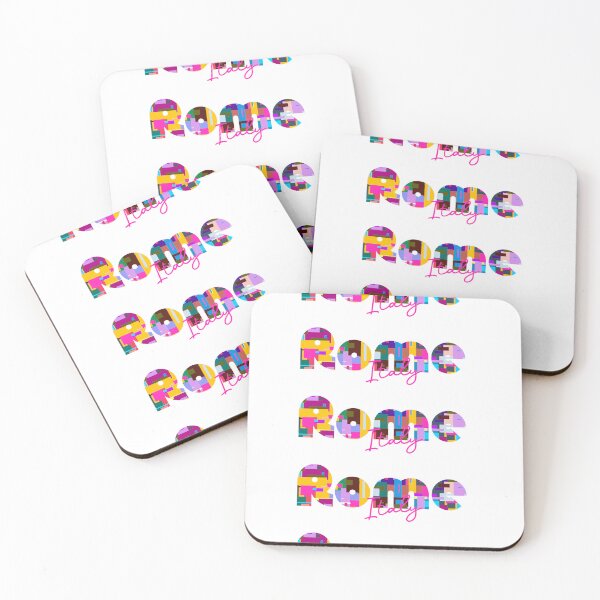 Item preview, Rome, Italy, Vibrant Abstract City Typography Art designed and sold by Wanderful-roads.