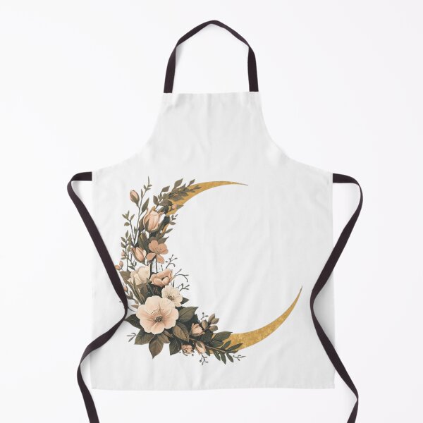 Item preview, Floral Crescent Moon Botanical Art designed and sold by The Crazy Cat Lady.