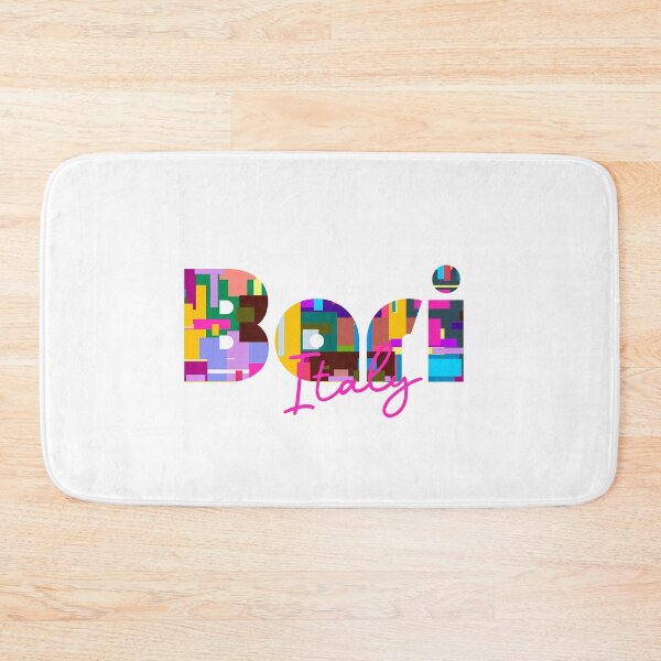 Item preview, Bari, Italy, Vibrant Abstract City Typography Art designed and sold by Wanderful-roads.