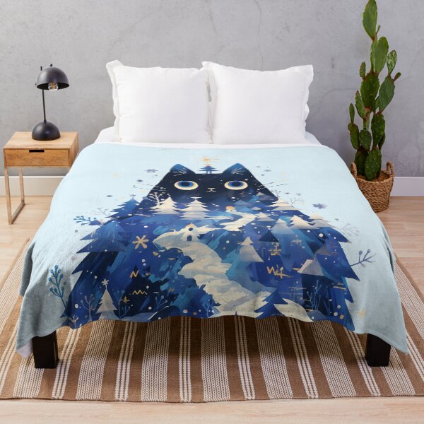 Item preview, Black cat on the top of the world designed and sold by WoollenLlama.
