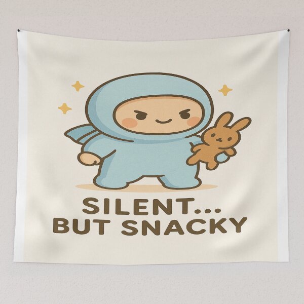 Item preview, Cute Pajama Ninja Silent But Snacky designed and sold by HiteshArt111.