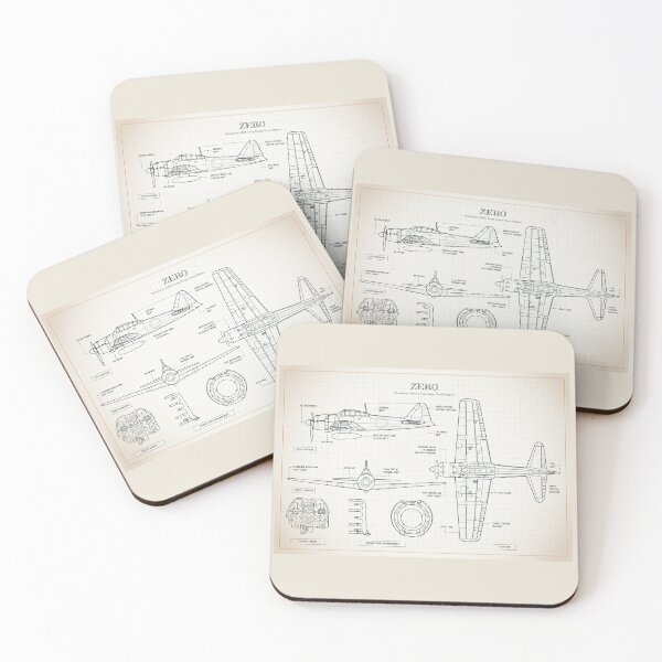 Item preview, ZERO: Long-Range Naval Fighter (Ivory Blueprint) designed and sold by BGALAXY.