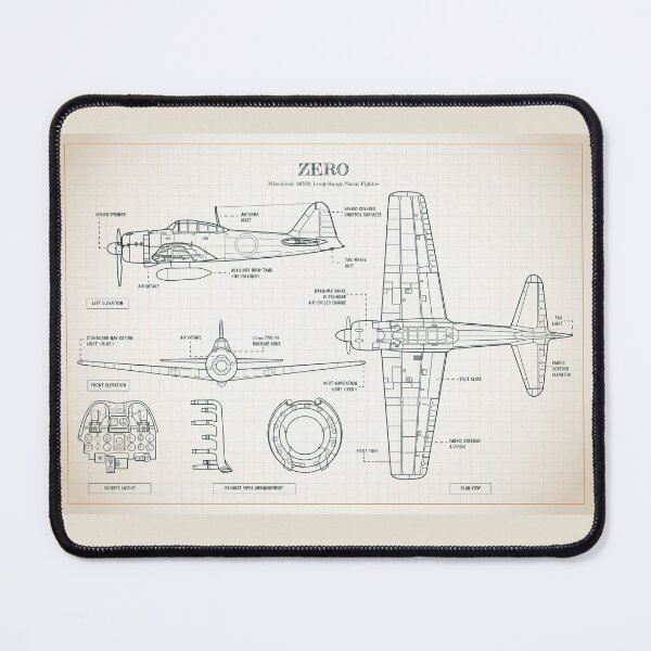 Item preview, ZERO: Long-Range Naval Fighter (Ivory Blueprint) designed and sold by BGALAXY.