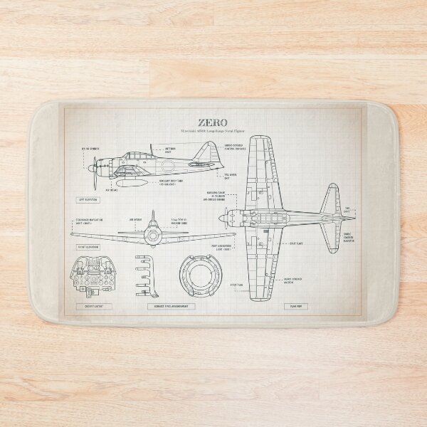 Item preview, ZERO: Long-Range Naval Fighter (Ivory Blueprint) designed and sold by BGALAXY.