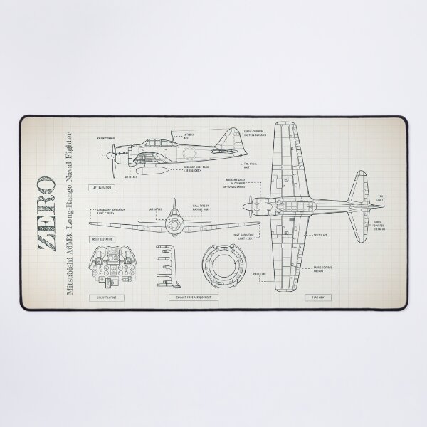 Item preview, ZERO: Long-Range Naval Fighter (Ivory Blueprint) designed and sold by BGALAXY.