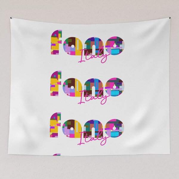 Item preview, Fano, Italy, Vibrant Abstract City Typography Art designed and sold by Wanderful-roads.