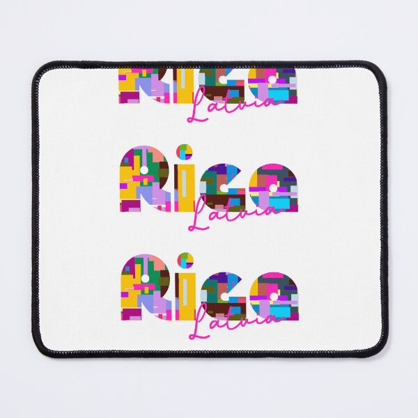Item preview, Rīga, Latvia, Vibrant Abstract City Typography Art designed and sold by Wanderful-roads.