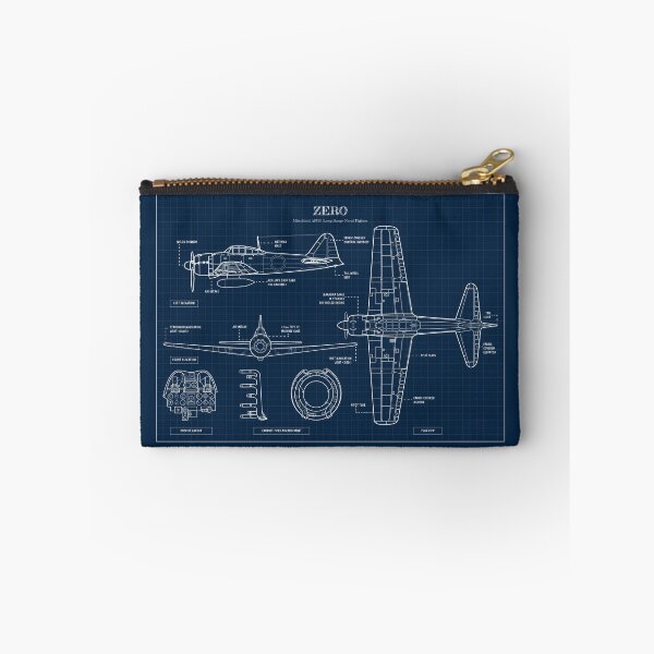 Item preview, ZERO: Long-Range Naval Fighter (White Stencil-No Background) designed and sold by BGALAXY.