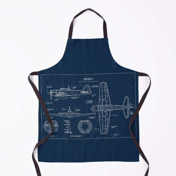 Item preview, ZERO: Long-Range Naval Fighter (White Stencil-No Background) designed and sold by BGALAXY.