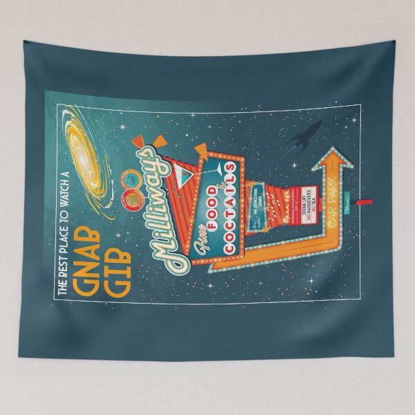 Item preview, The Restaurant at the End of the Universe: The Best Place to Watch a Gnab Gib (Pop) designed and sold by BGALAXY.