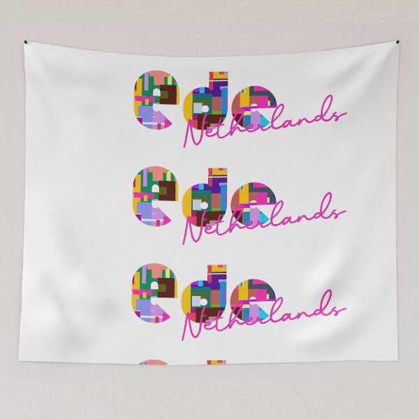 Item preview, Ede, Netherlands, Vibrant Abstract City Typography Art designed and sold by Wanderful-roads.
