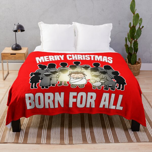 Item preview, MERRY CHRISTMAS - BORN FOR ALL | Baby Jesus Universal Gift | Christian Nativity Holiday Design designed and sold by KEF Custom.