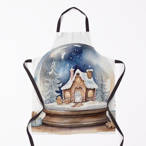 Item preview, Snow globe with gingerbread house – winter watercolor designed and sold by Rose Design & Photos.