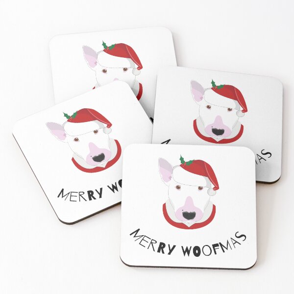 Item preview, Merry Woofmas | Bull Terrier designed and sold by annemyne.