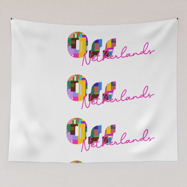 Item preview, Oss, Netherlands, Vibrant Abstract City Typography Art designed and sold by Wanderful-roads.