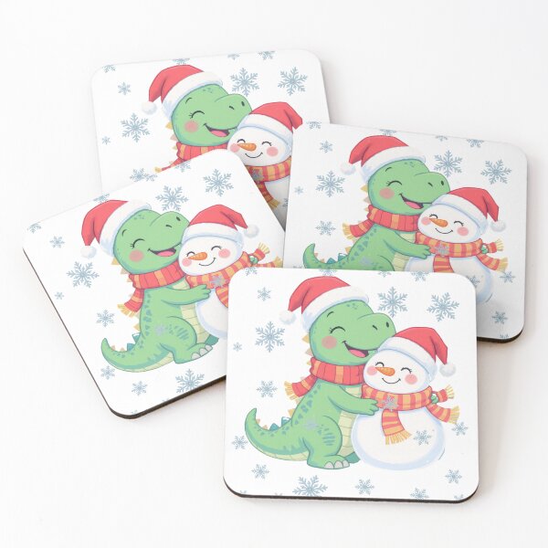 Item preview, Dino & Snowman BFF – Kawaii Winter Friendship Design designed and sold by HappySproutArt.