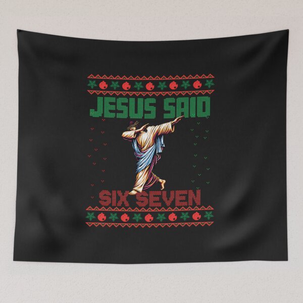 Item preview, Dabbing Santa Says Six Seven 67 Meme Ugly Christmas Sweater  designed and sold by diyoor.