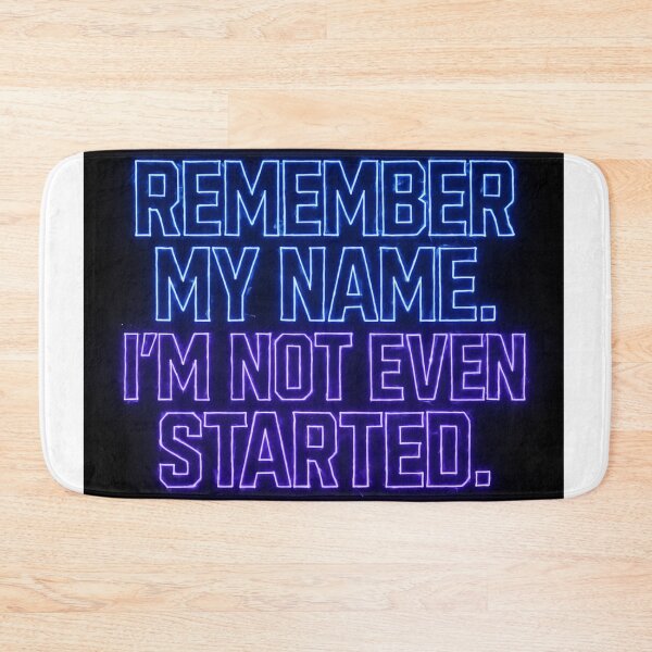 Item preview, Cyberpunk Neon Motivational Quote Shirt – “Remember My Name, I’m Not Even Started” Electric Glow Typography Streetwear Design designed and sold by HiteshArt111.
