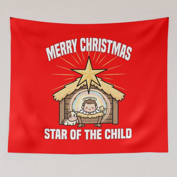 Item preview, MERRY CHRISTMAS - STAR OF THE CHILD | Bethlehem Star Nativity Tee | Baby Jesus Christmas Design designed and sold by KEF Custom.