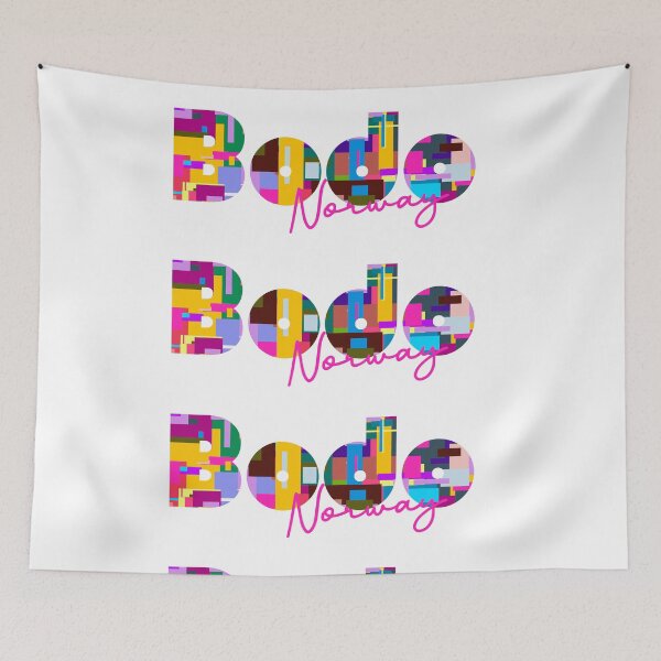 Item preview, Bodø, Norway, Vibrant Abstract City Typography Art designed and sold by Wanderful-roads.