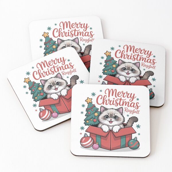 Item preview, Ragdoll cat merry Christmas rich designed and sold by kaka8888.