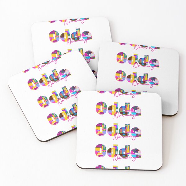 Item preview, Odda, Norway, Vibrant Abstract City Typography Art designed and sold by Wanderful-roads.