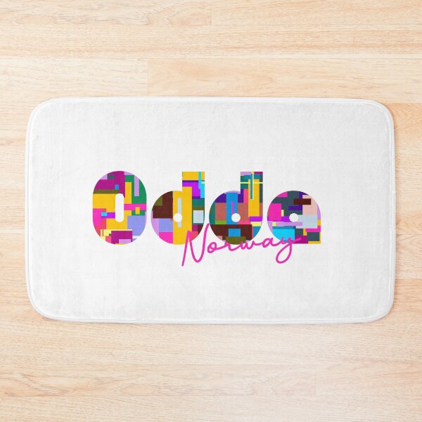 Item preview, Odda, Norway, Vibrant Abstract City Typography Art designed and sold by Wanderful-roads.