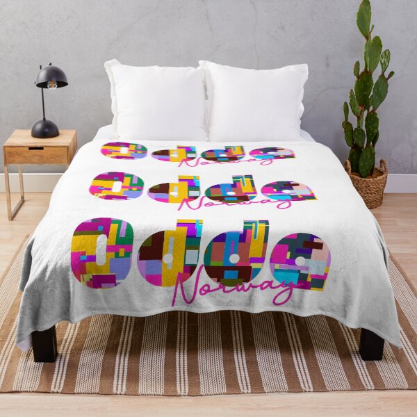 Item preview, Odda, Norway, Vibrant Abstract City Typography Art designed and sold by Wanderful-roads.