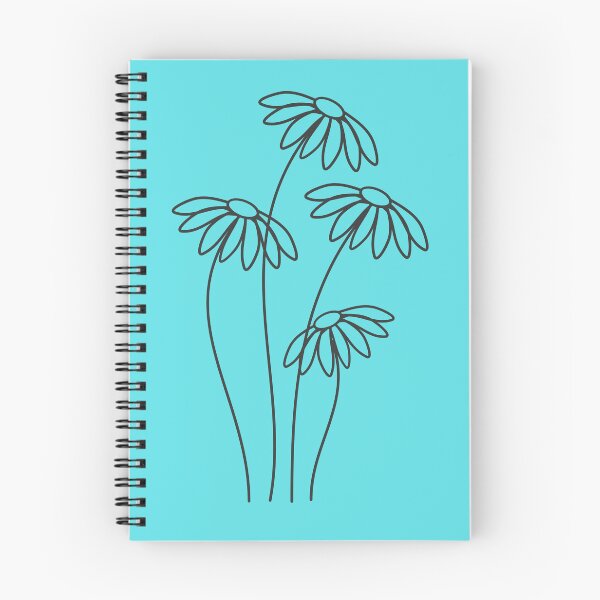 Artikelvorschau, Einfaches Blumendesign in Aqua entworfen und verkauft von BlossomPrintCo.