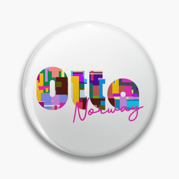 Item preview, Otta, Norway, Vibrant Abstract City Typography Art designed and sold by Wanderful-roads.