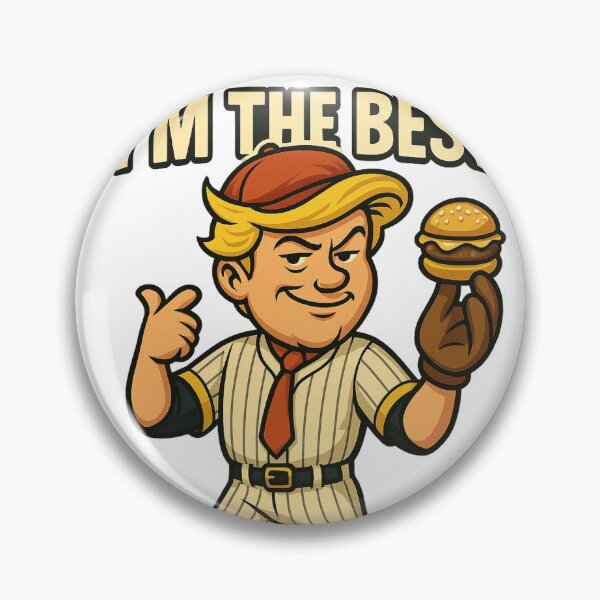 Item preview, I'm The Best Baseball Player Burger Sandwich Vintage Retro Sports Funny Cartoon Character Art designed and sold by zevorgue.