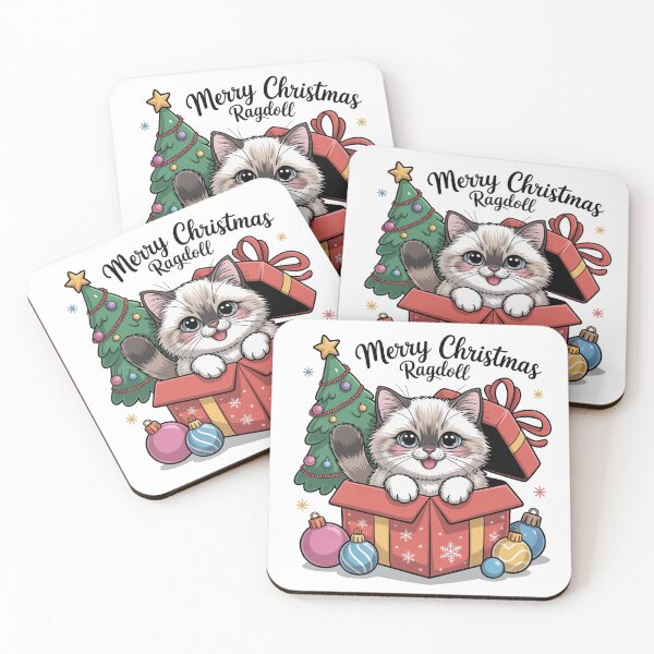 Item preview, Ragdoll cat merry Christmas rich designed and sold by kaka8888.
