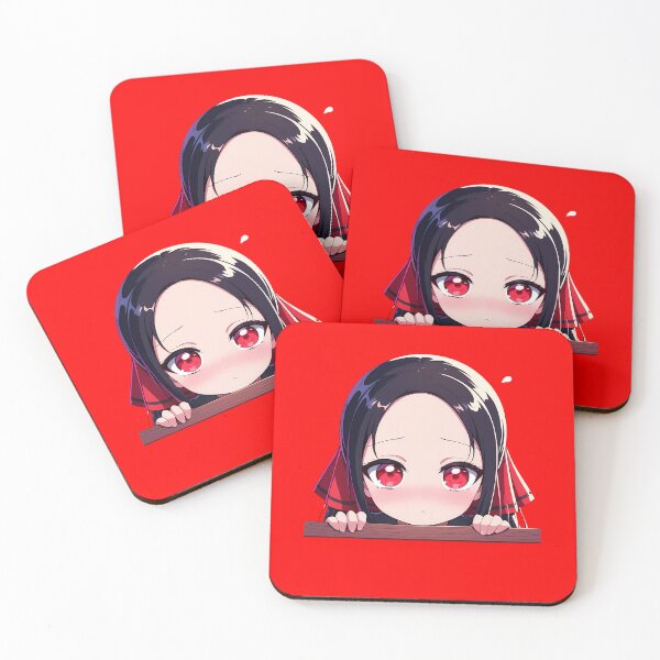 Item preview, Kaguya Shinomiya Kaguya Sama Love Is War Chibi Christmas Peeker Cute Anime Girl designed and sold by Raslbazola.